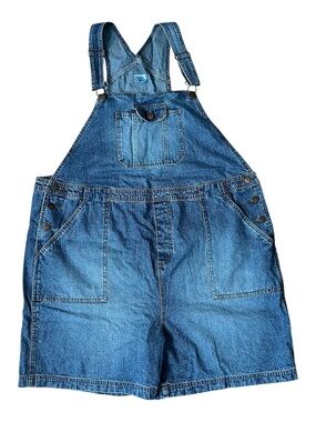 Classic Denim Short Overalls - Blue